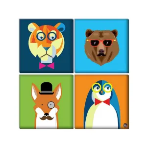 Wall Art Decor For Home Set Of 4 -Animals 2
