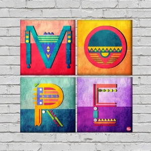 Wall Art Decor For Home Set Of 4 -MORE