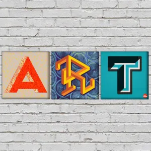 Wall Art Decor Hanging Panels Set Of 3 -ART