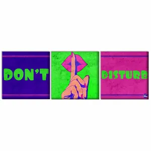 Wall Art Decor Hanging Panels Set Of 3 -DonÕt Disturb