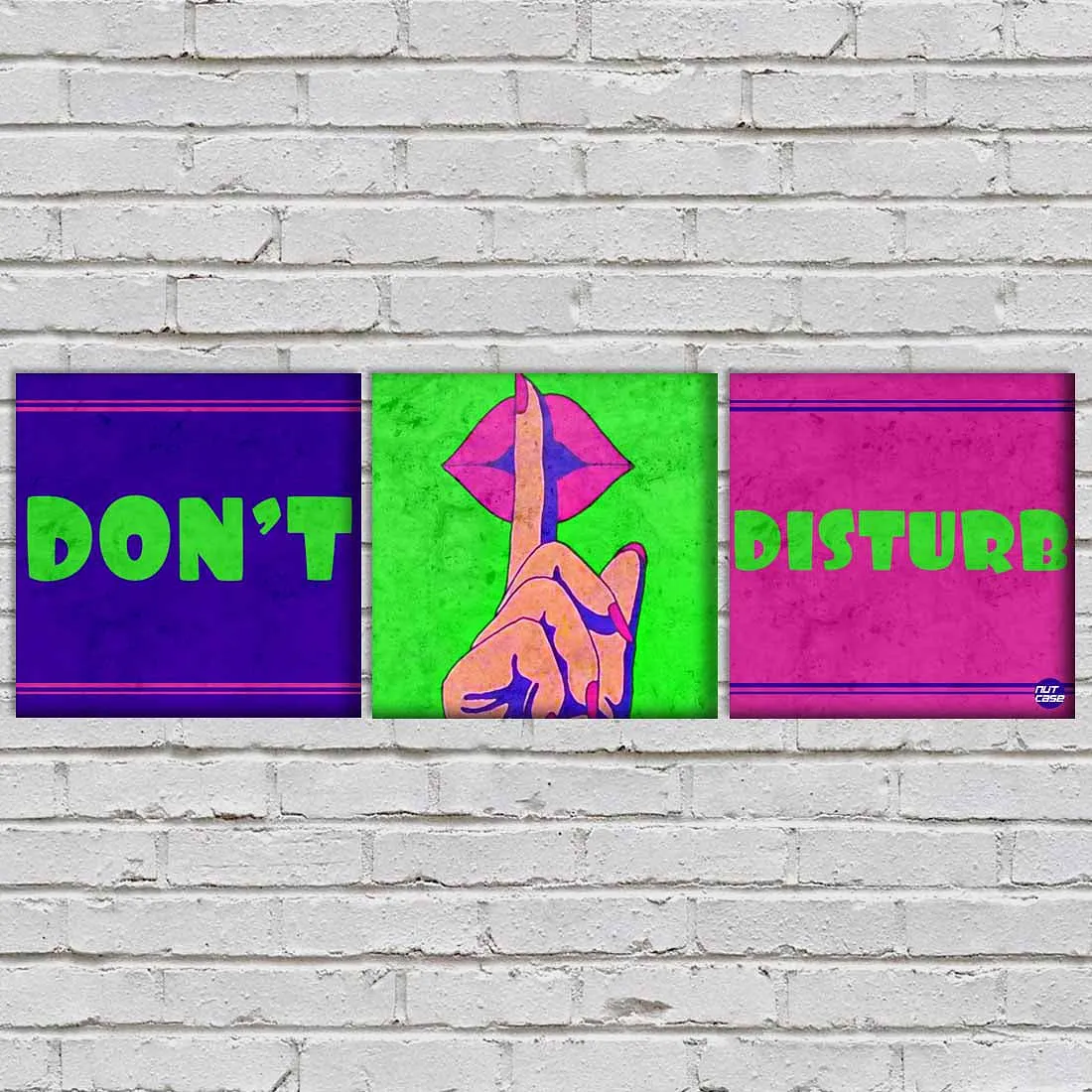 Wall Art Decor Hanging Panels Set Of 3 -DonÕt Disturb