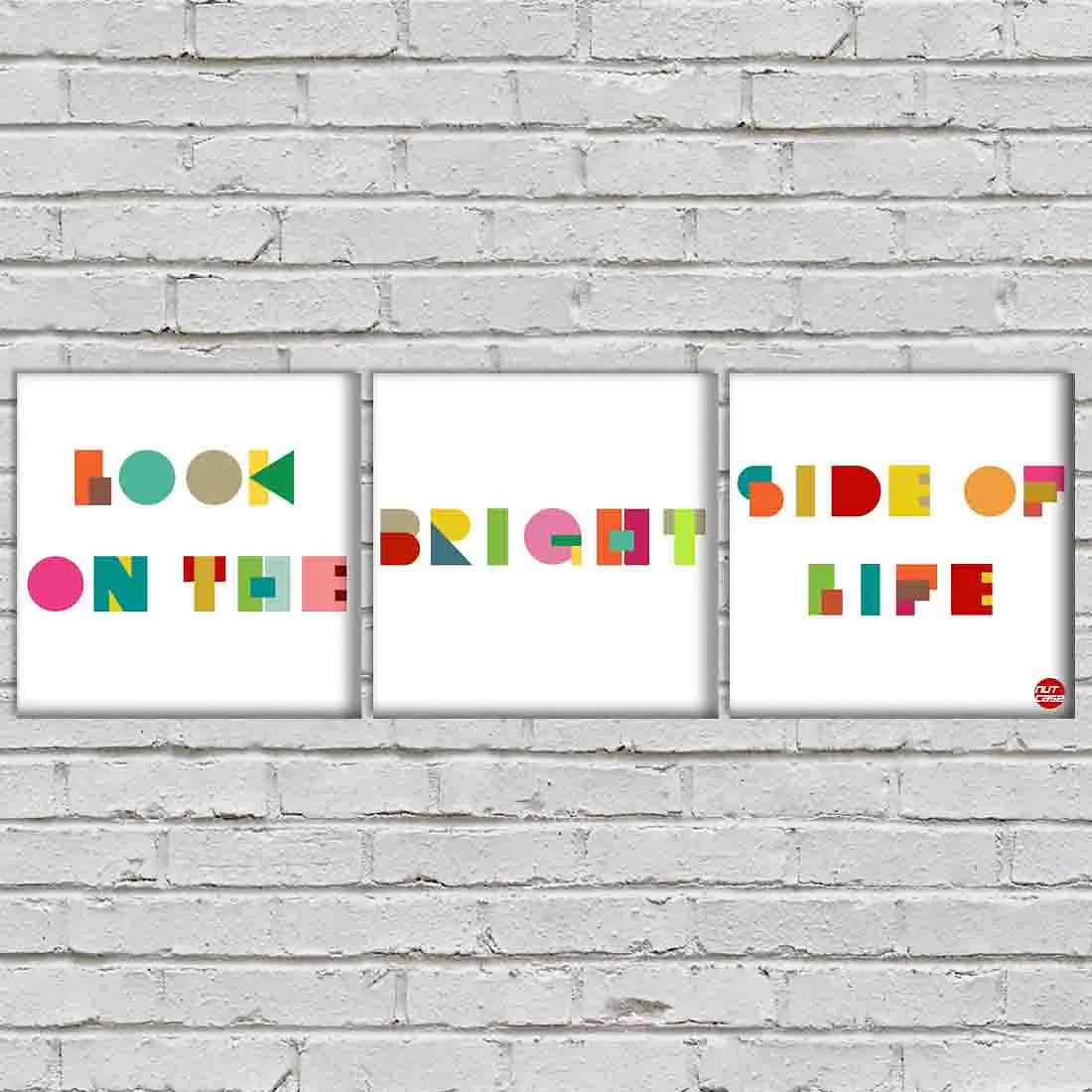 Wall Art Decor Hanging Panels Set Of 3 -look on the bright