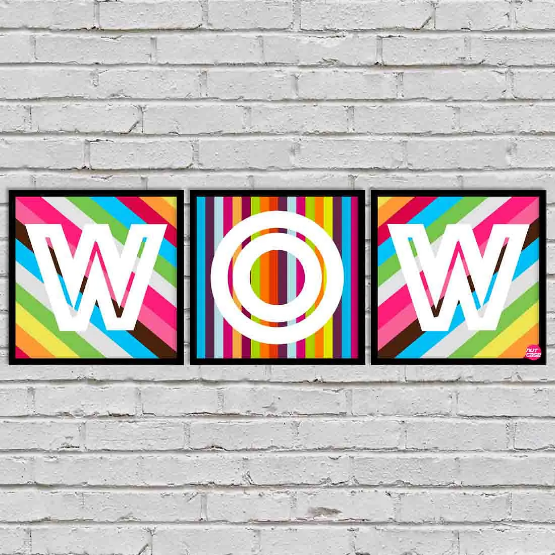 Wall Art Decor Hanging Panels Set Of 3 -WOW