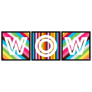 Wall Art Decor Hanging Panels Set Of 3 -WOW