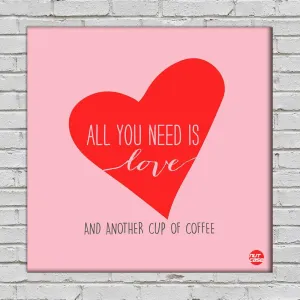 Wall Art Decor Panel For Home - All You Need Is Love