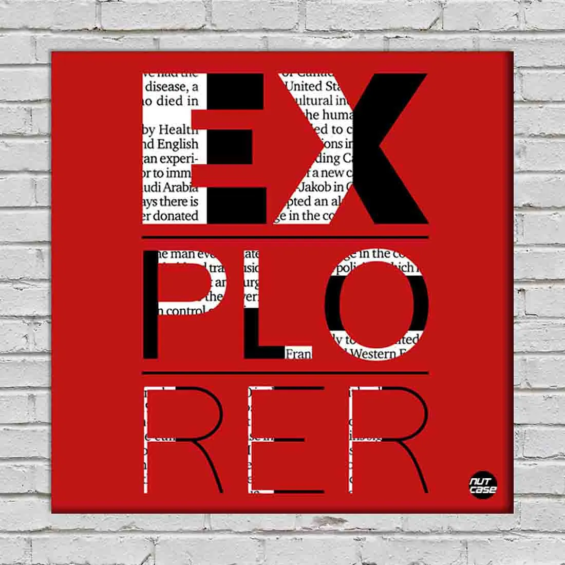 Wall Art Decor Panel For Home - Explorer Red
