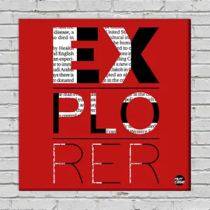 Wall Art Decor Panel For Home - Explorer Red