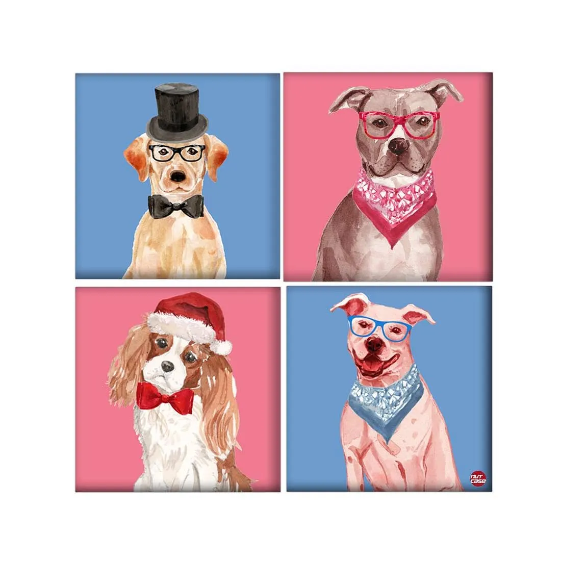 Wall Art Decor Panel For Home - Hipster Dogs