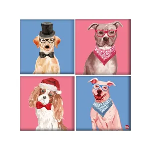 Wall Art Decor Panel For Home - Hipster Dogs