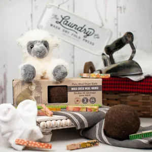 Wool Dryer Balls Barn Box - Brown