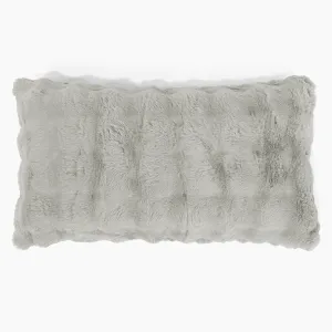 XL Rectangular Support Cushion Cover 40 x 70cm - Bubble Faux Fur Sage Green