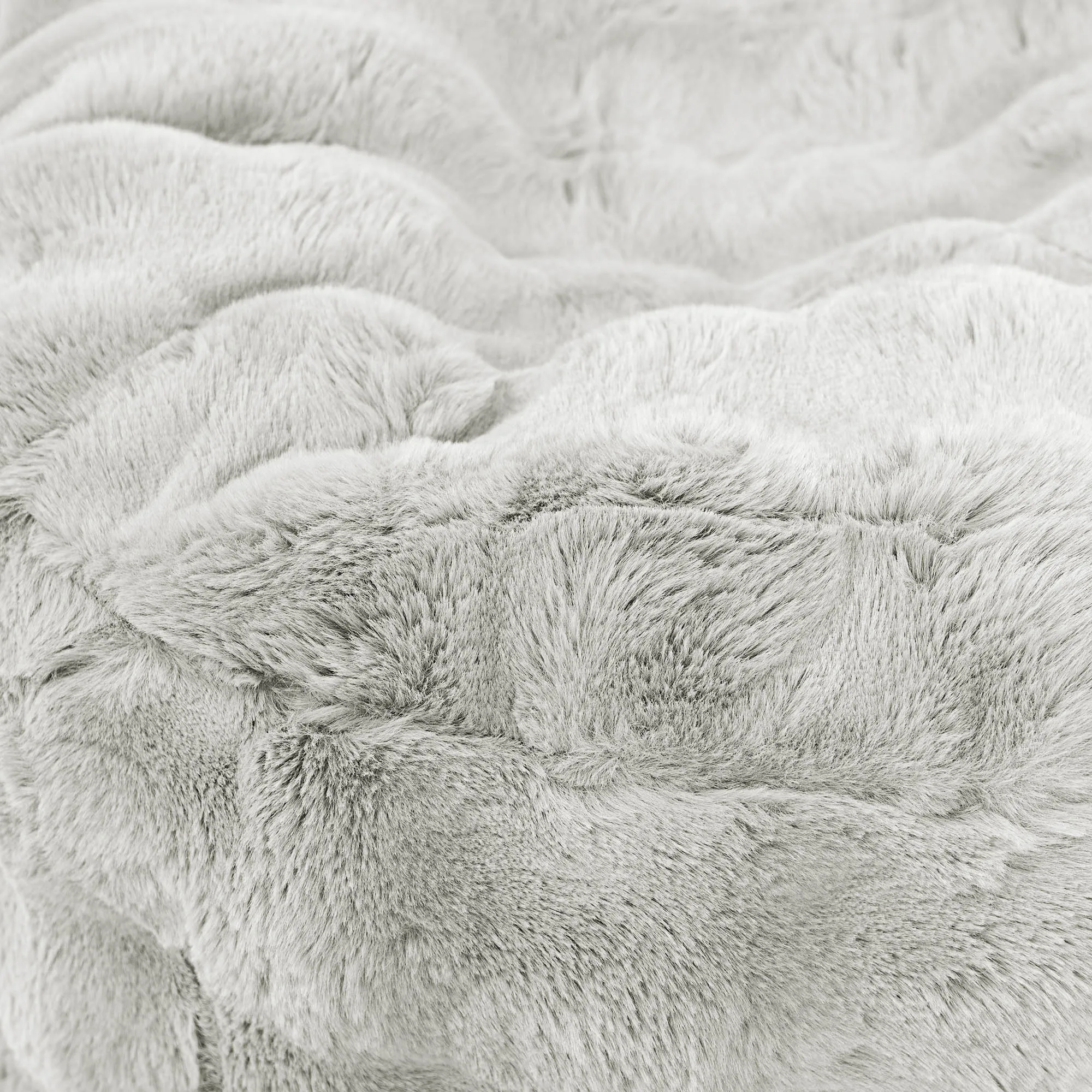 XL Rectangular Support Cushion Cover 40 x 70cm - Bubble Faux Fur Sage Green